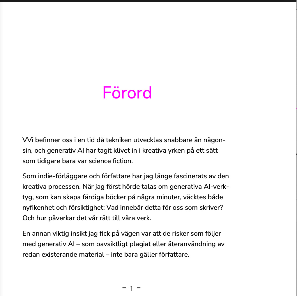 Förodet . inledningen till detsamma