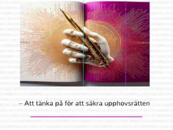 Författaren och AI - Att tänka på för att säkra upphovsrätten. E-bok i A4 pdf-format